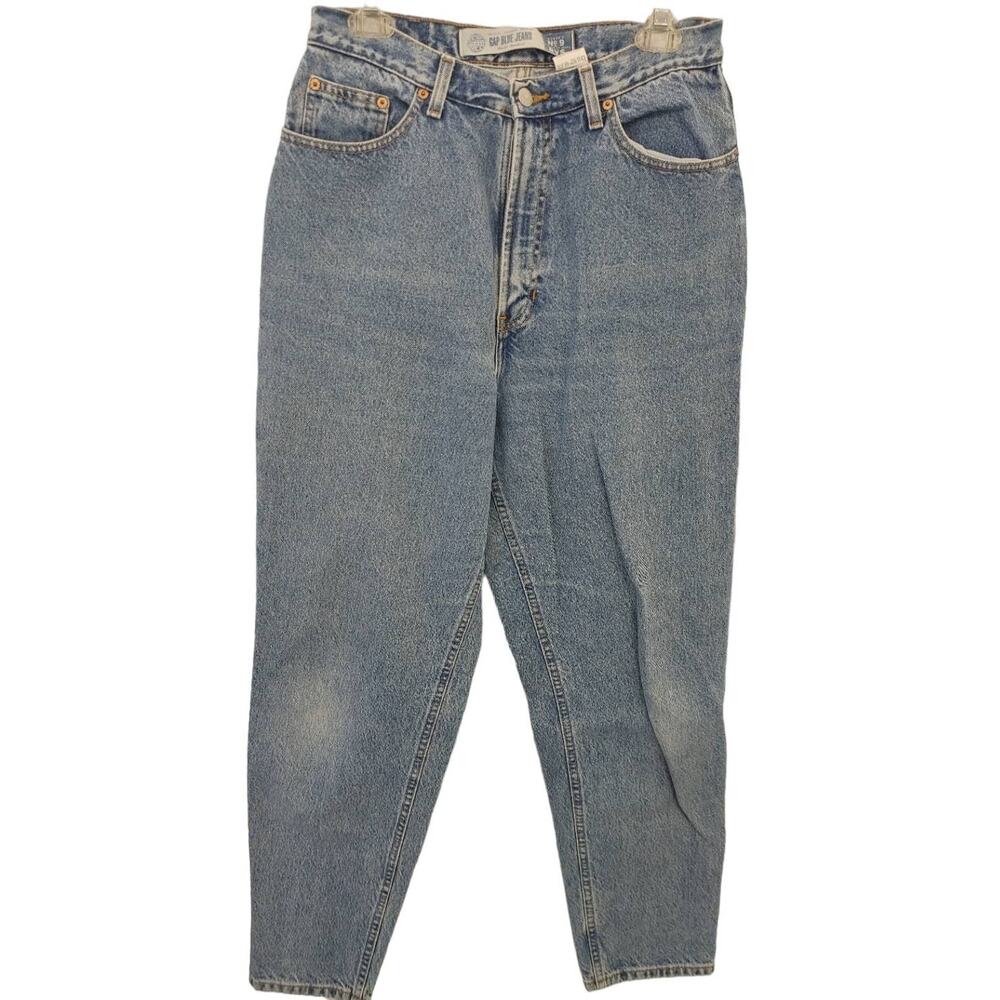 Vtg 90s GAP Blue Jeans Reverse Fit RVS No 9 Sz 12 Ankle Super High Rise